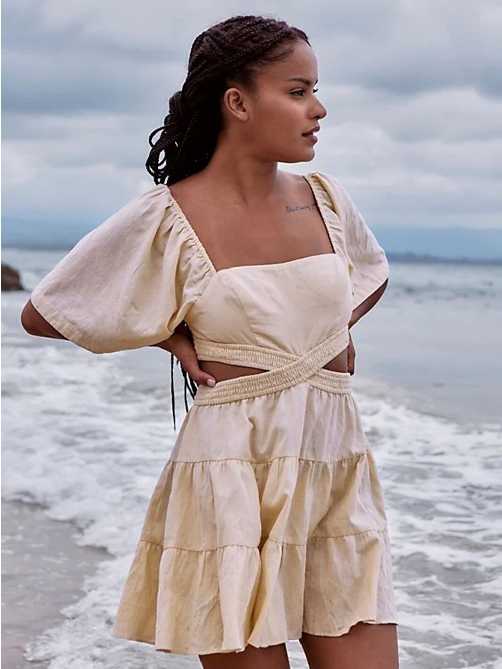 Free People “Free-est” cross of sunlight mini dress